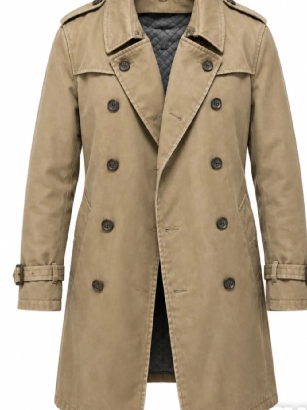 Men's Banana Republic Double-Breasted Trench Coat in Khaki